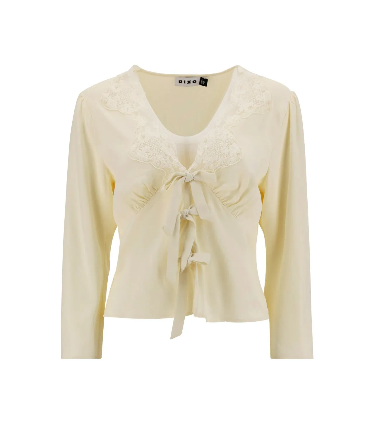 Rixo Drawstring Cropped Top