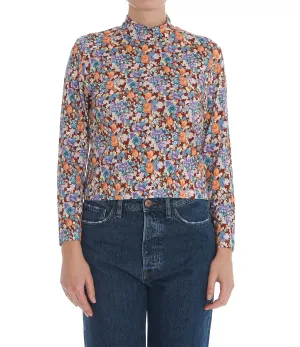 Rixo Floral Printed Cropped Top