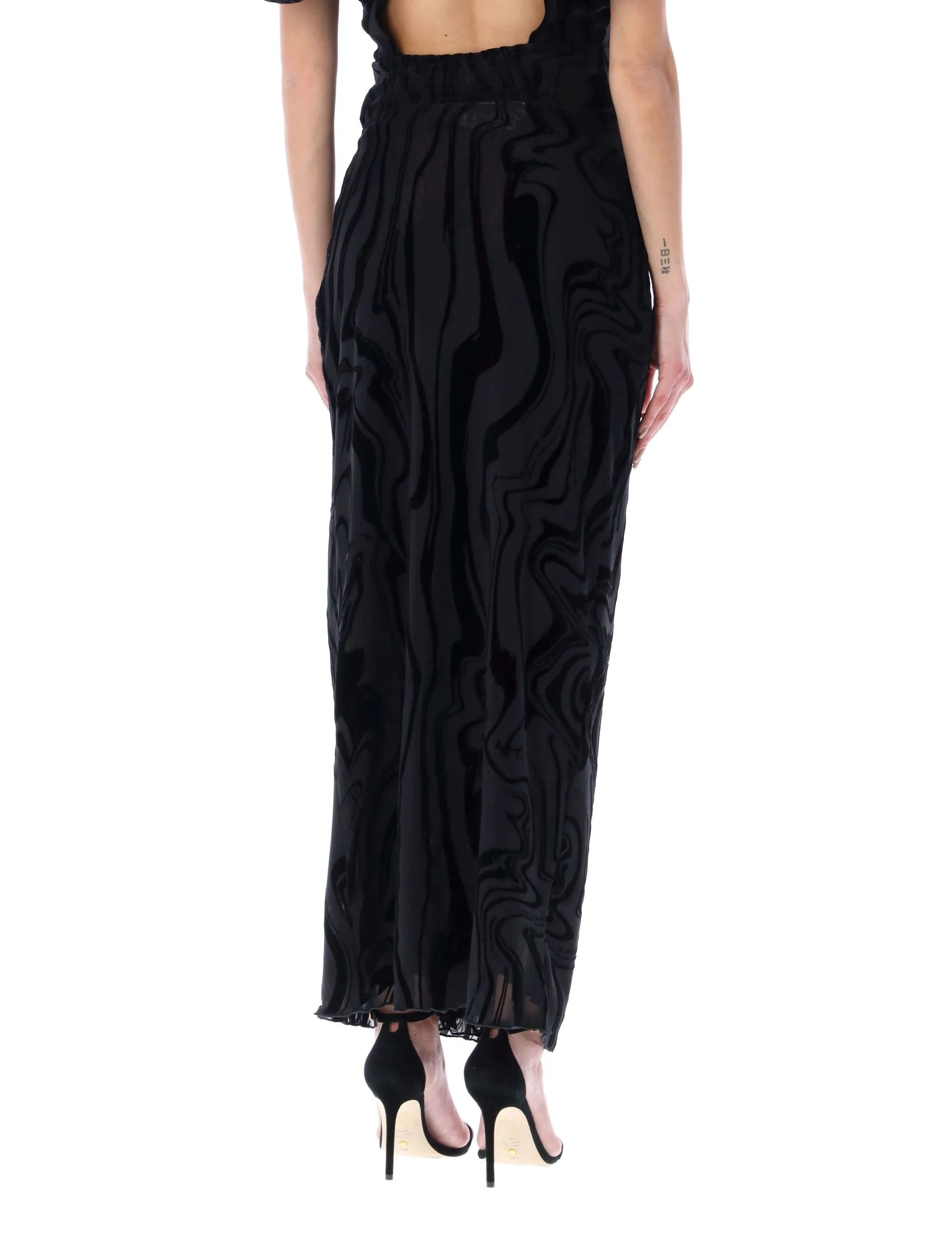 ROTATE Adia Swirl Maxi Skirt