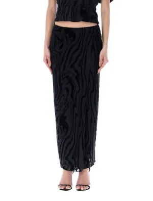ROTATE Adia Swirl Maxi Skirt