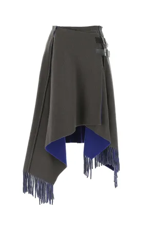 Sacai Asymmetric Fringed Skirt