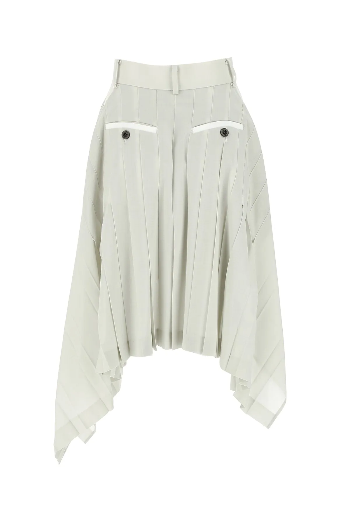 Sacai Asymmetric Pleated Skirt