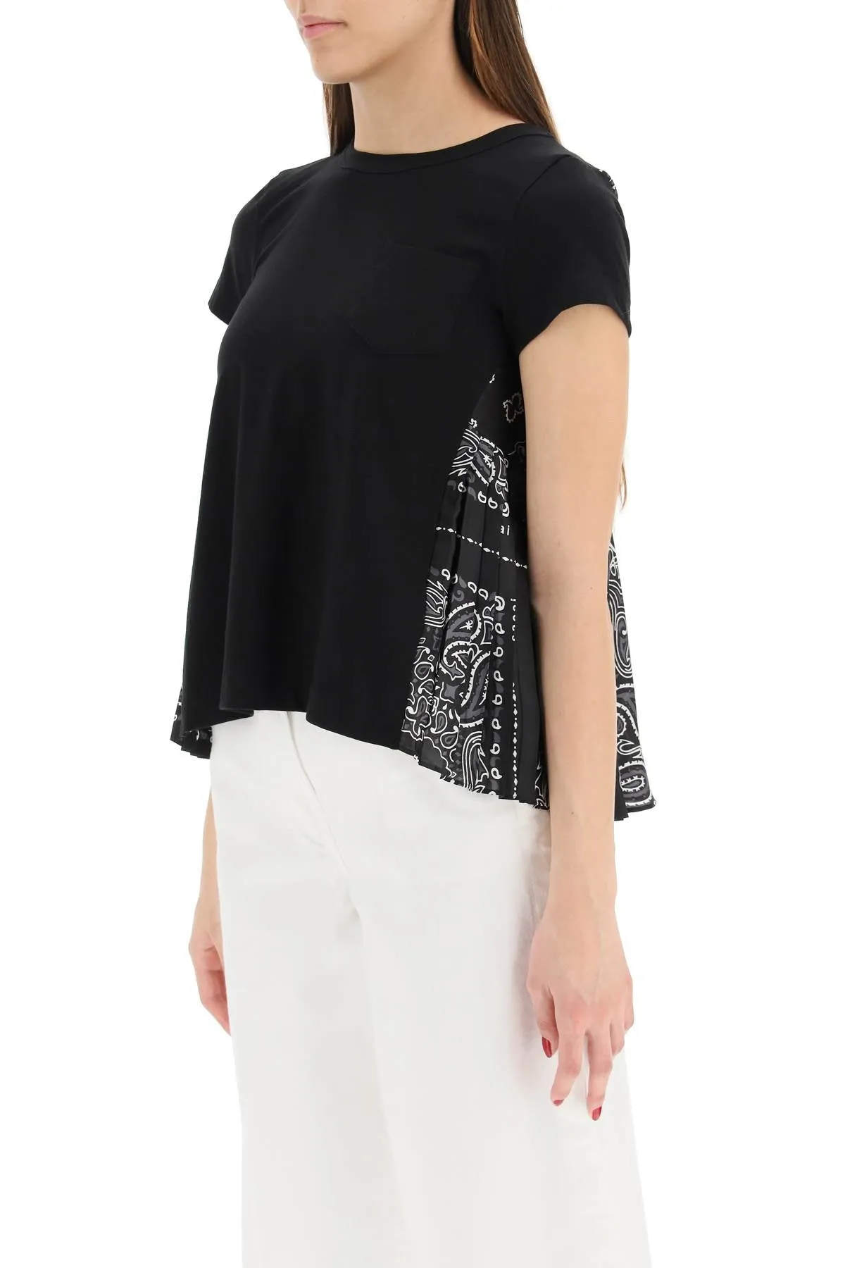 Sacai Bandana Printed Crewneck T-Shirt