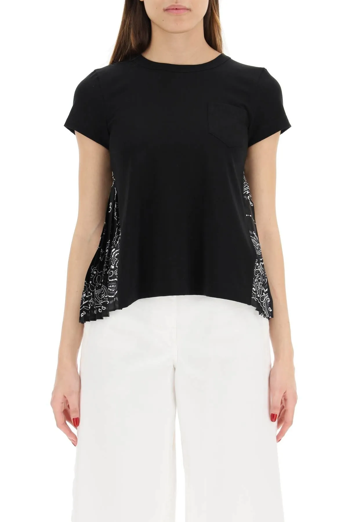 Sacai Bandana Printed Crewneck T-Shirt