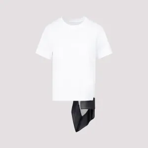 Sacai Draped-Detail Crewneck T-Shirt