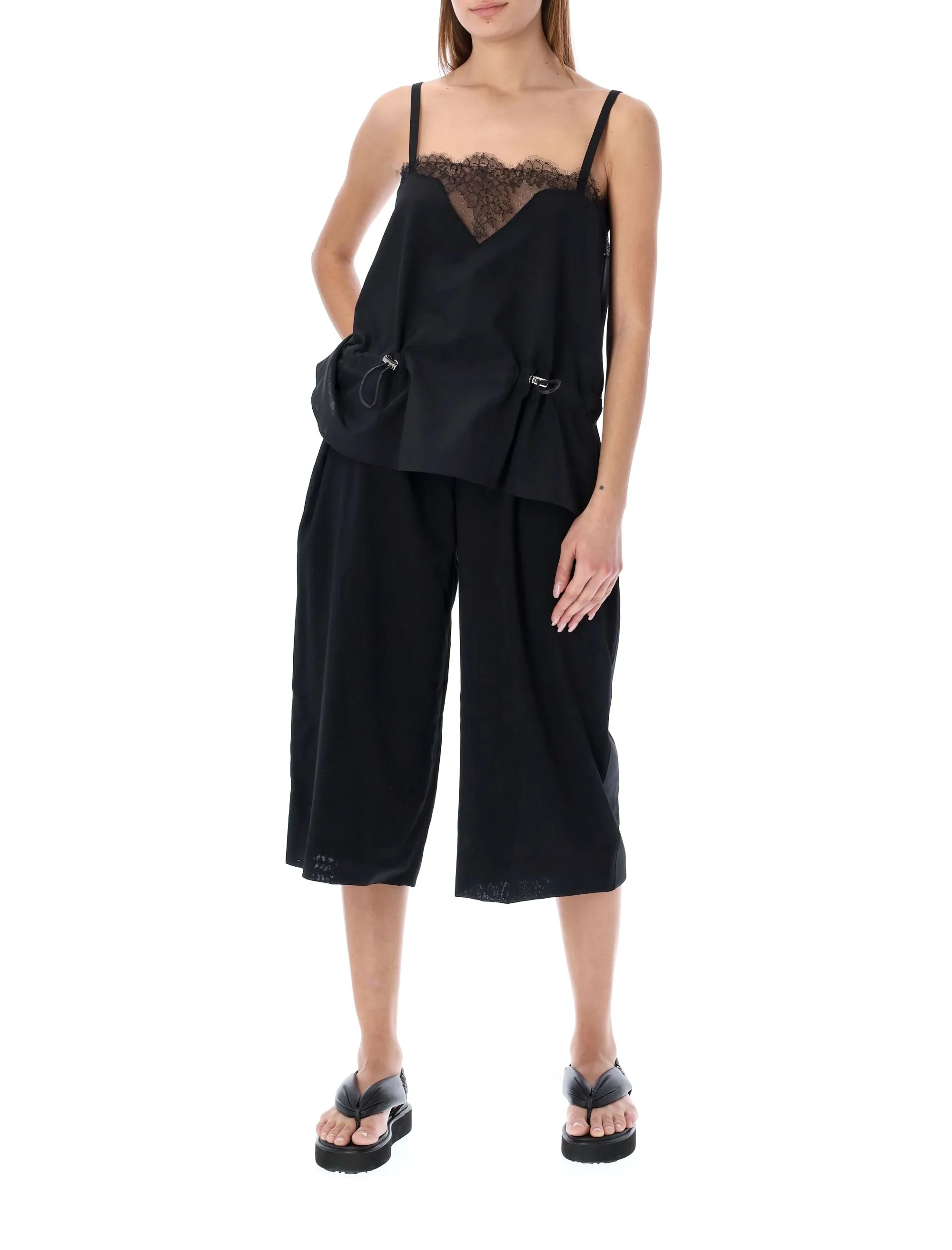 Sacai Lace Detailed Flared Top