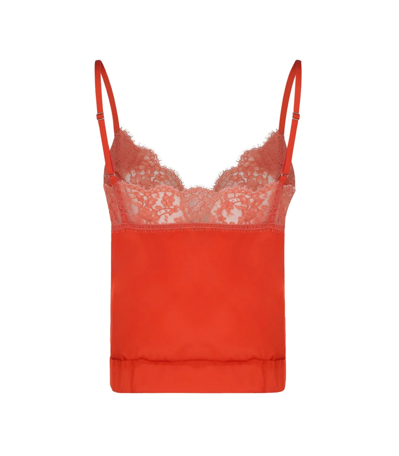 Sacai Lace-Trim Sleeveless Top