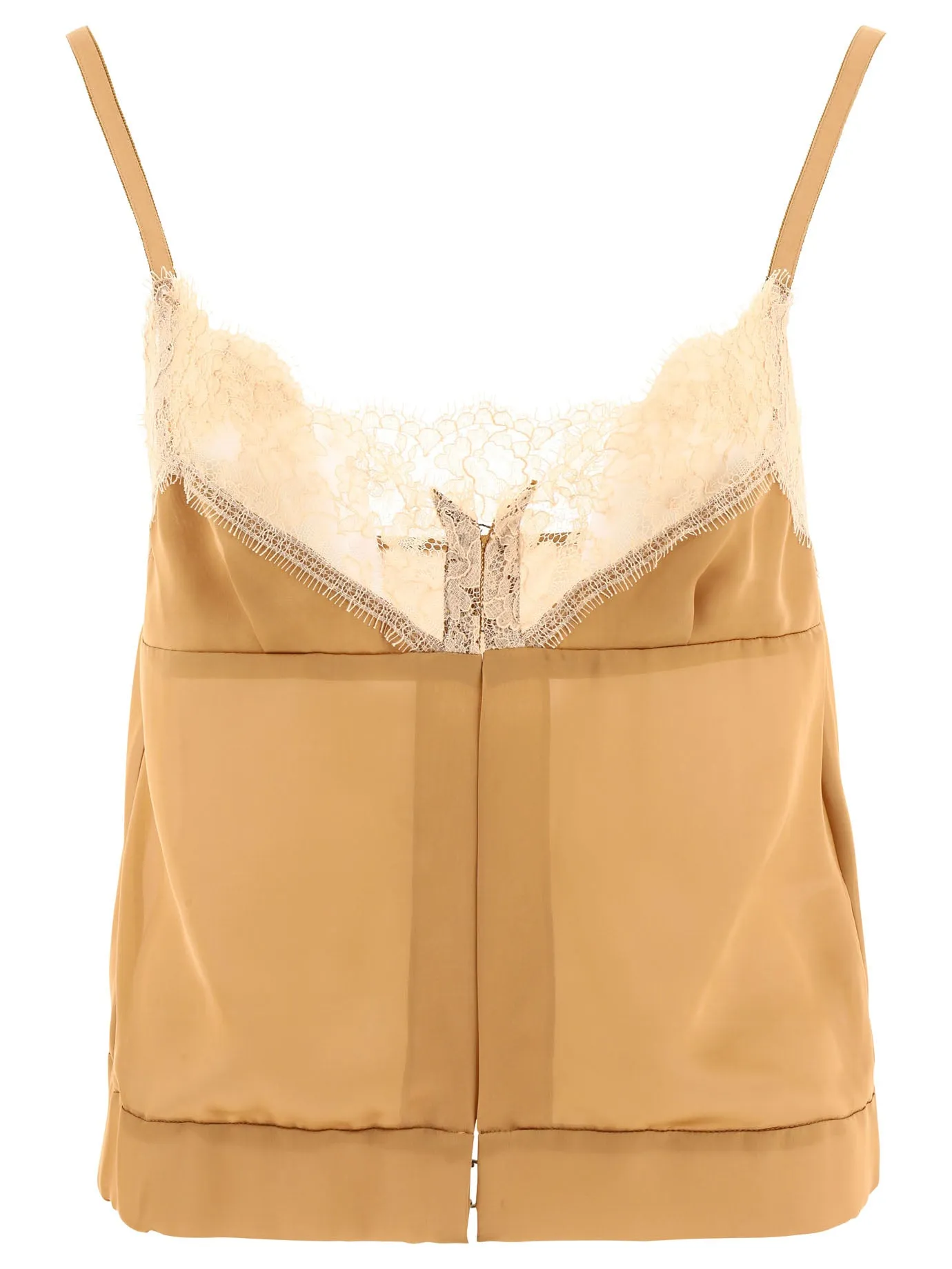 Sacai Lace-Trim Sleeveless Top