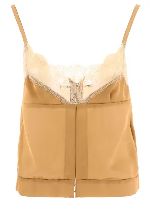 Sacai Lace-Trim Sleeveless Top