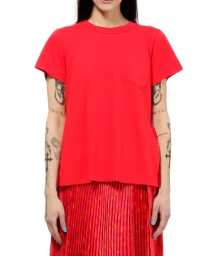 Sacai Leopard Print Panelled T-Shirt