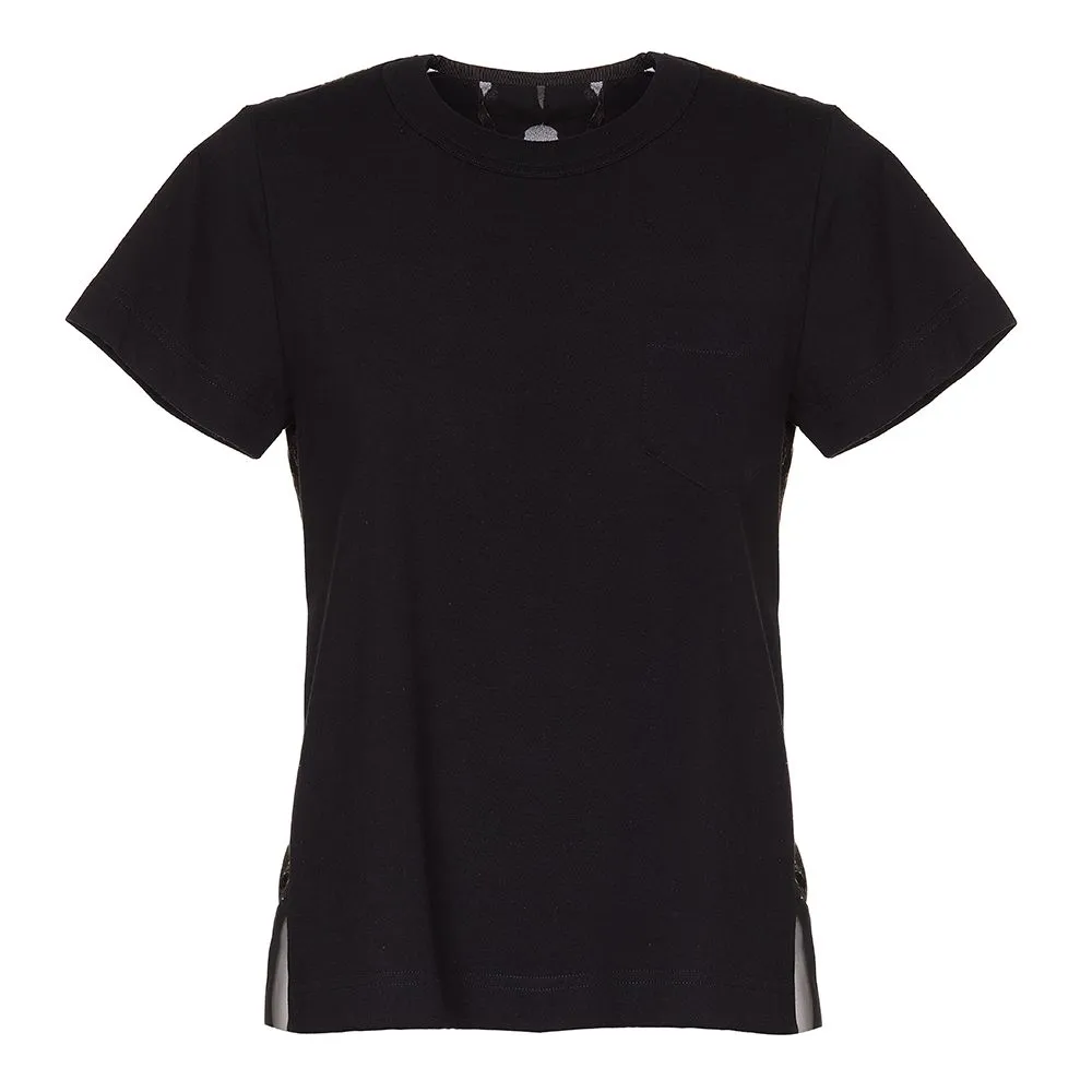 Sacai Leopard Print Panelled T-Shirt