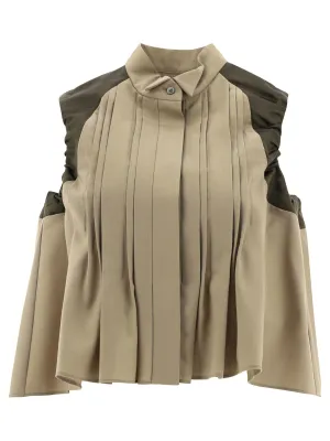 Sacai Two-Tone Sleeveless Top