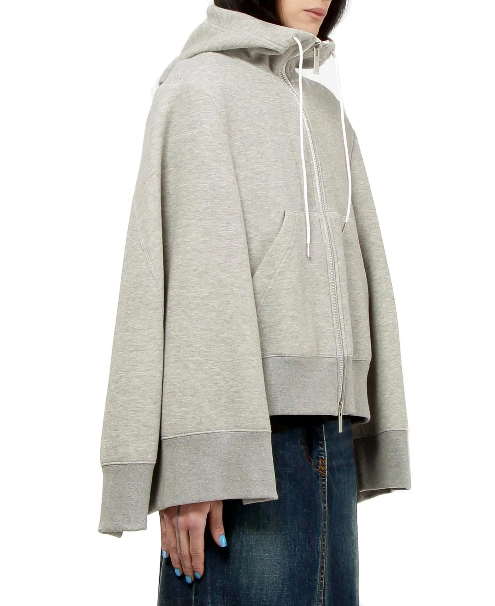 Sacai Zip-Up Cropped Hoodie