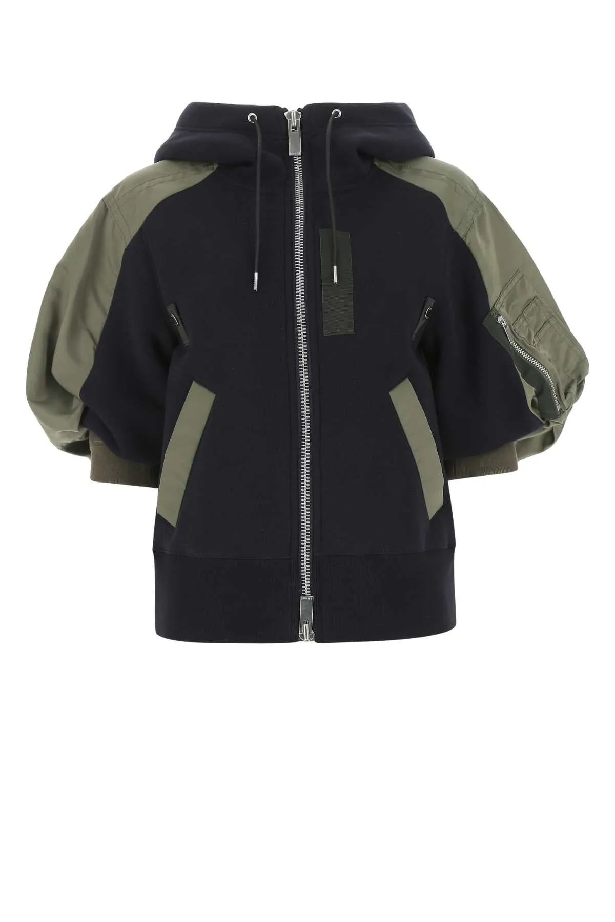 Sacai Zip-Up Straight Hem Hoodie