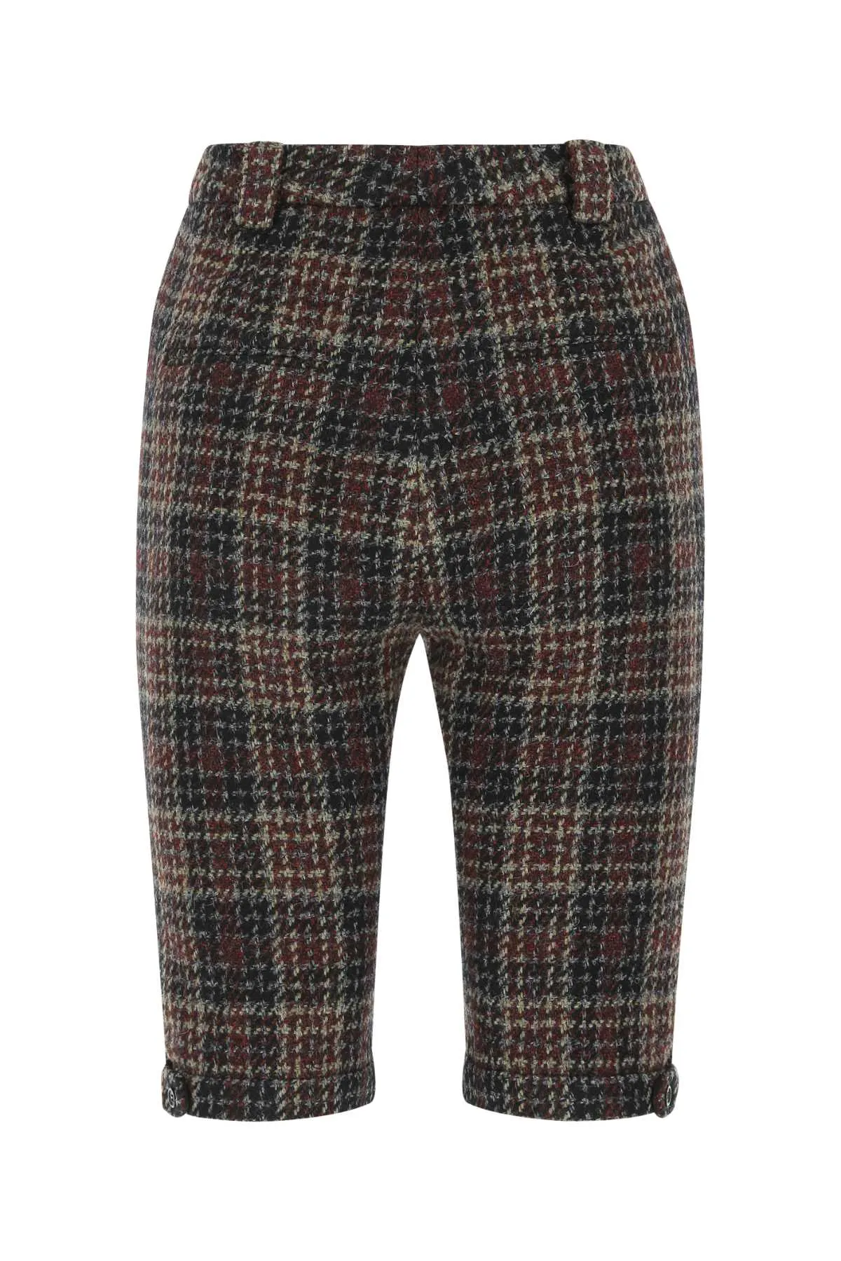 Saint Laurent Checked Tweed Shorts