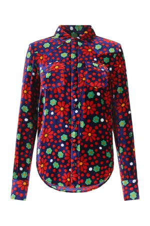 Saint Laurent Floral Printed Long-Sleeved Shirt