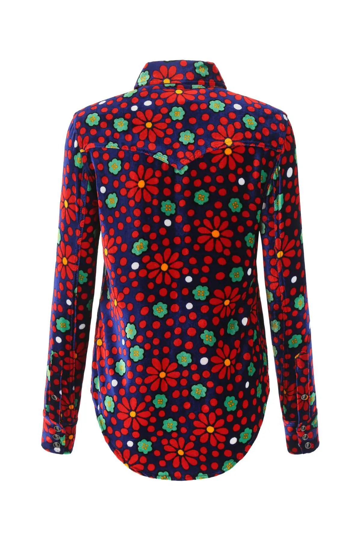 Saint Laurent Floral Printed Long-Sleeved Shirt