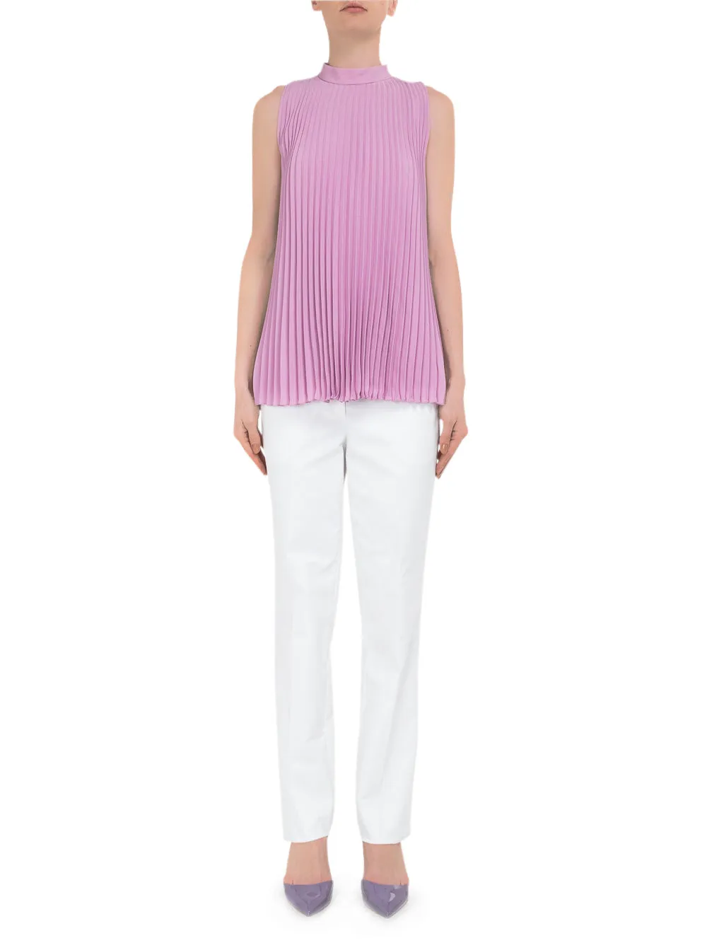 Salvatore Ferragamo Pleated Sleeveless Top