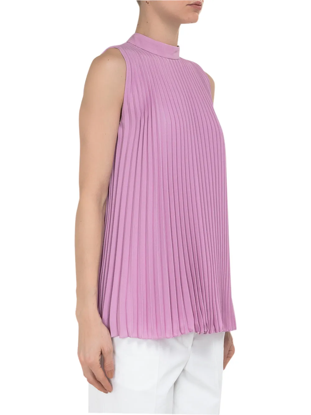 Salvatore Ferragamo Pleated Sleeveless Top