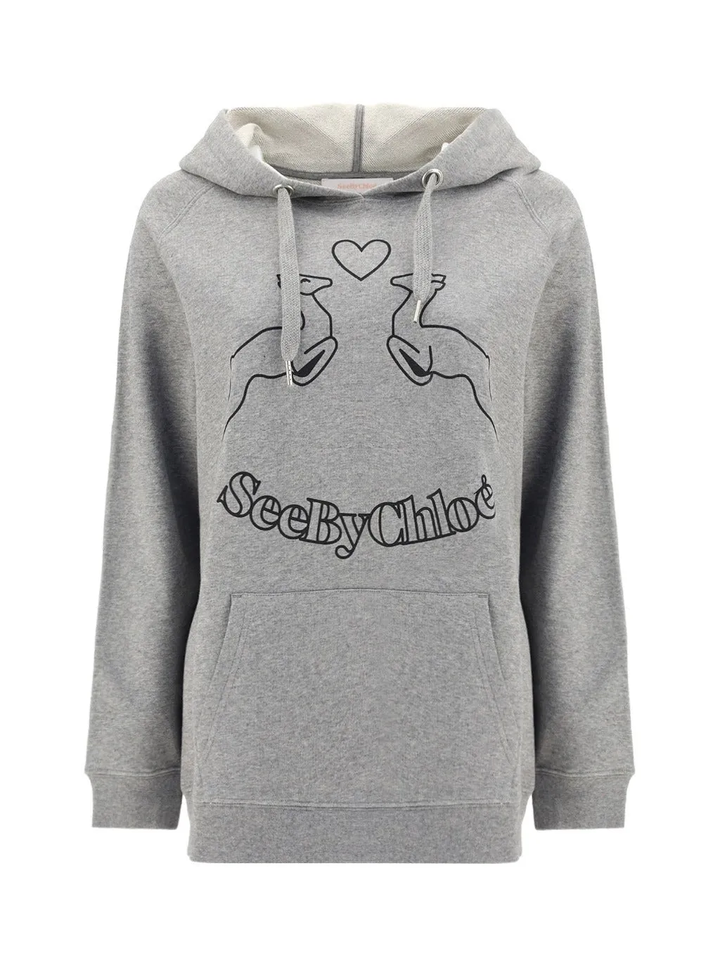 See By Chlo Logo Printed Drawstring Hoodie