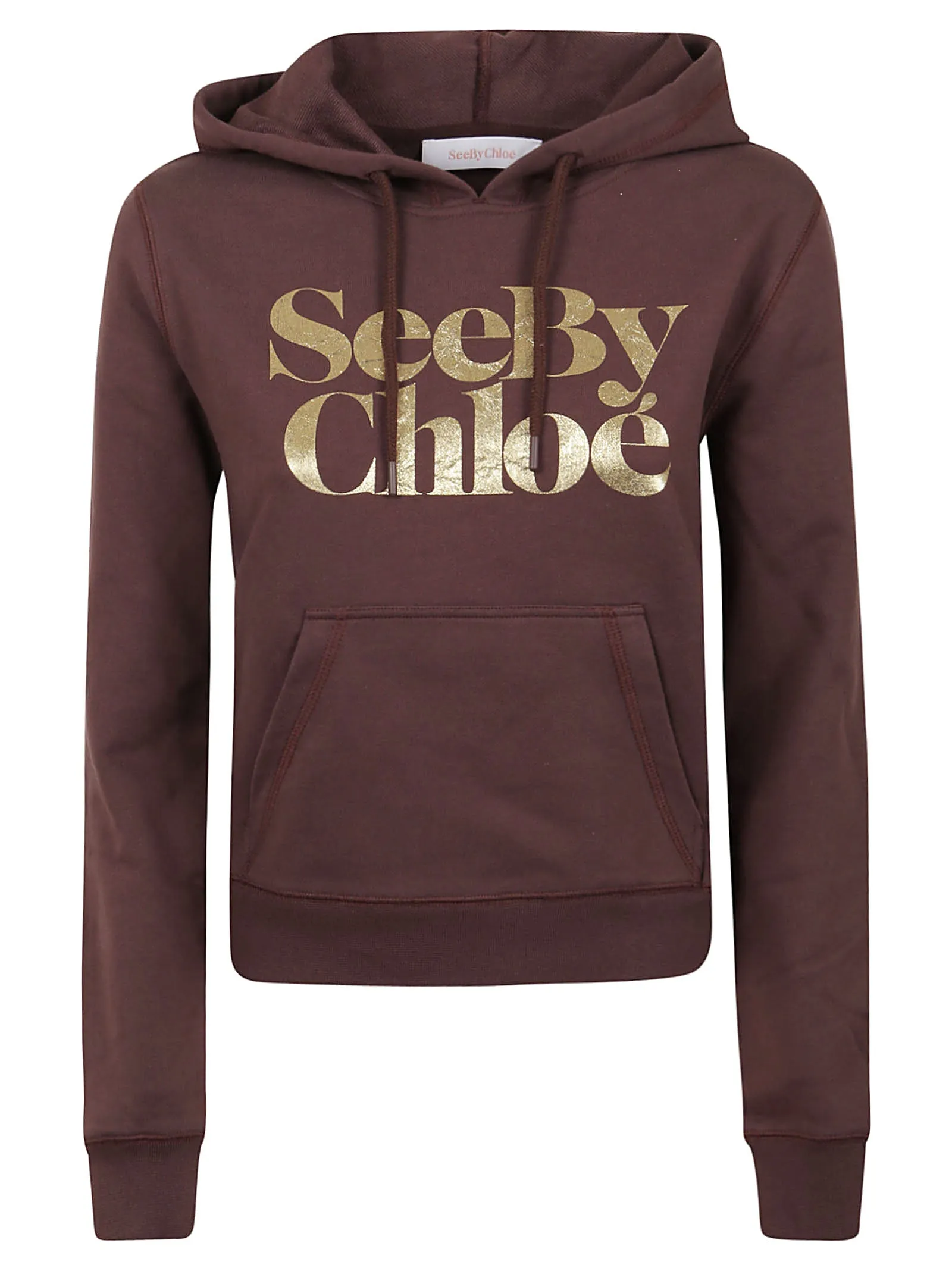 See By Chlo Logo Printed Drawstring Hoodie