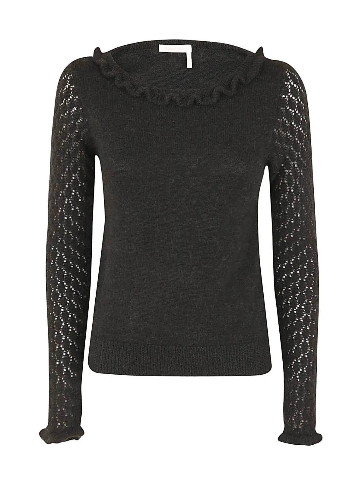 See by Chlo Scalloped Knitted Top