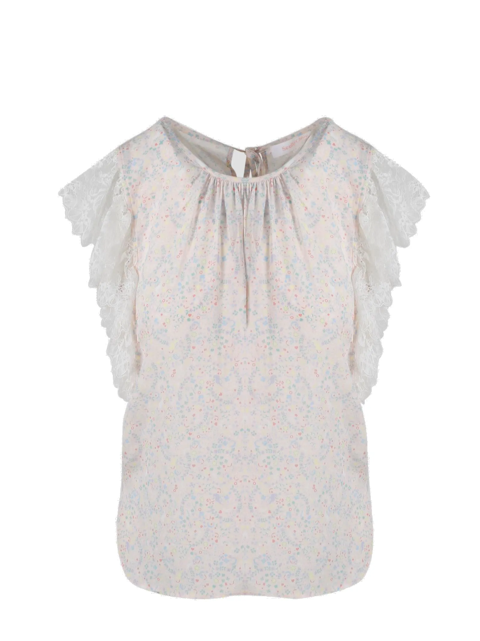 See By Chlo Sleeveless Ruffle Top