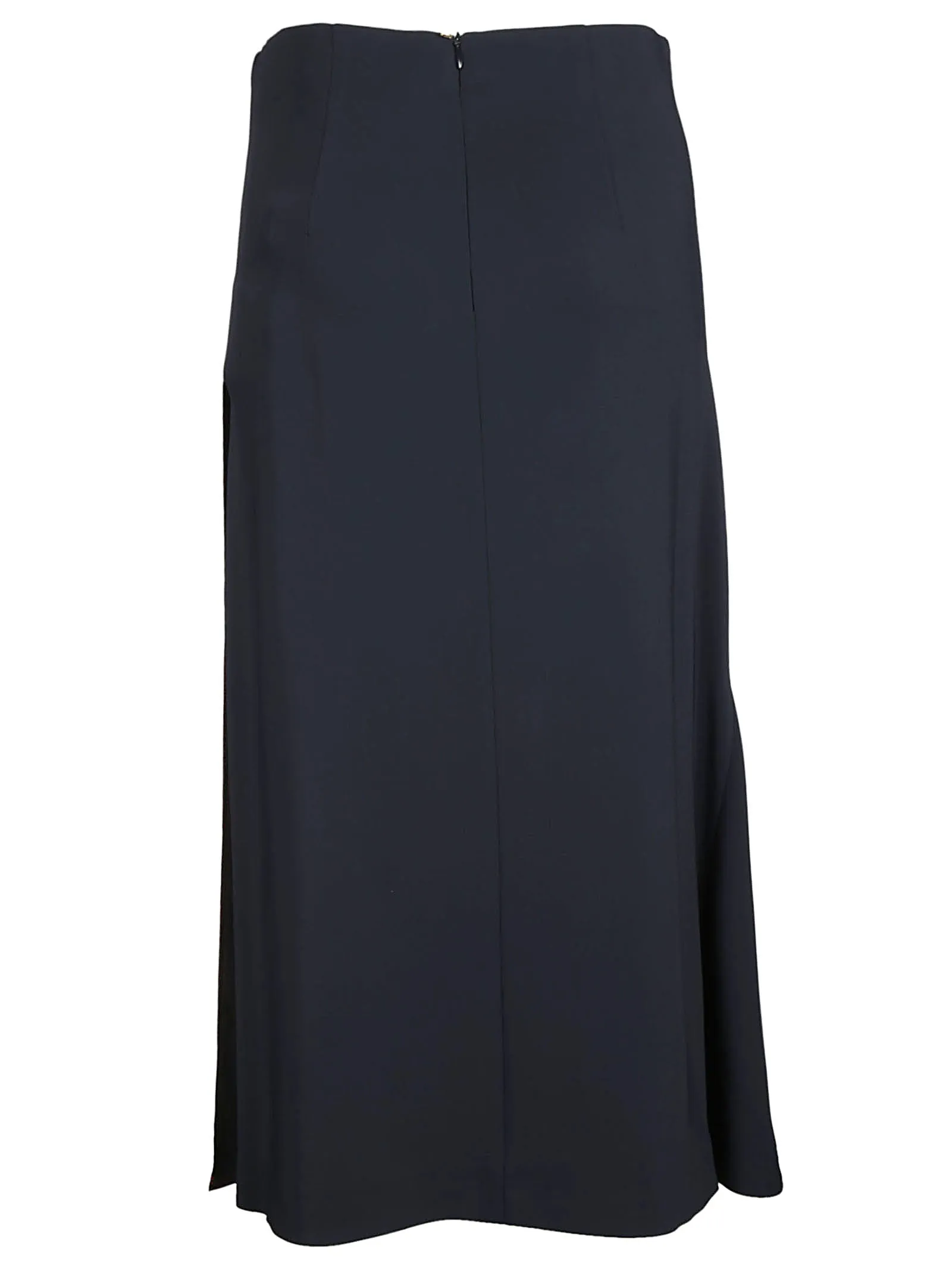 Sportmax Contrast-Stitch Ruched Skirt