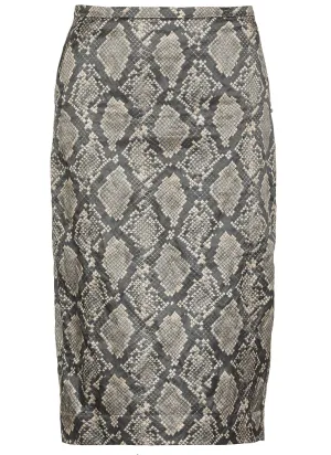 Sportmax Python Print Midi Skirt