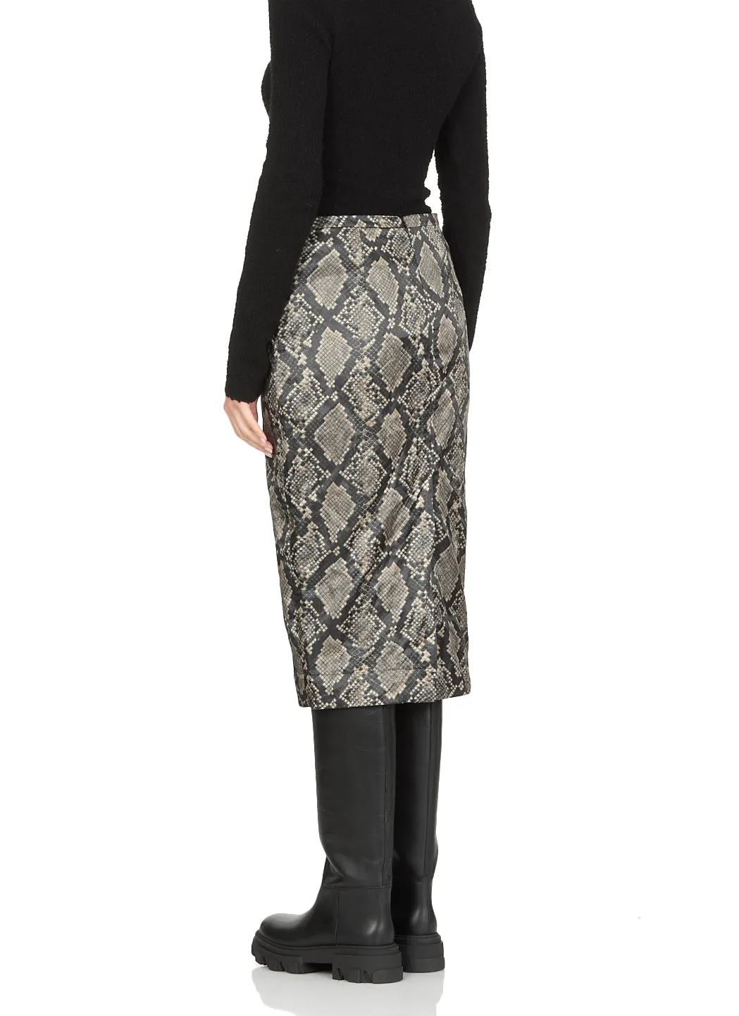 Sportmax Python Print Midi Skirt