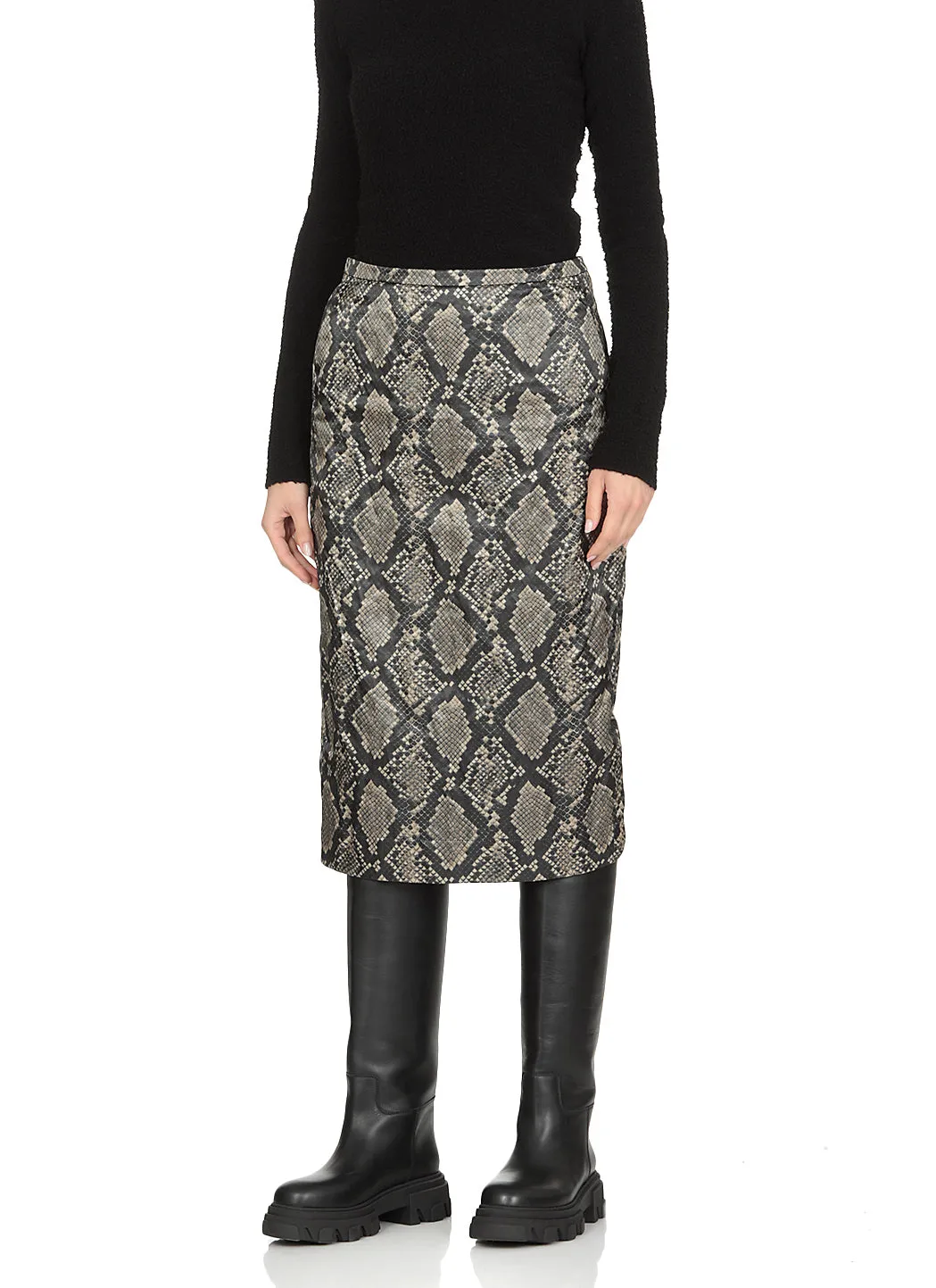 Sportmax Python Print Midi Skirt