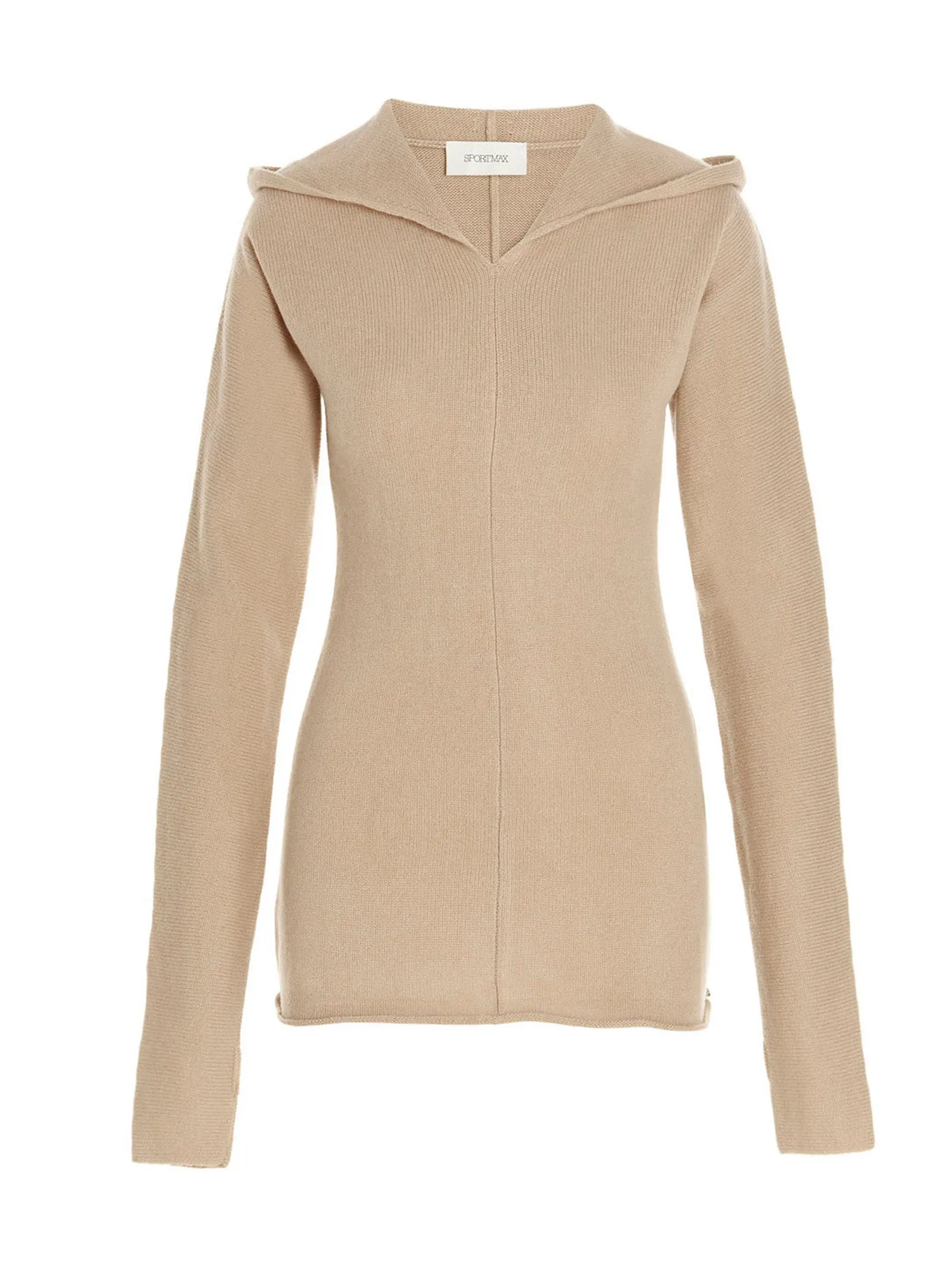 Sportmax V-Neck Knitted Hoodie