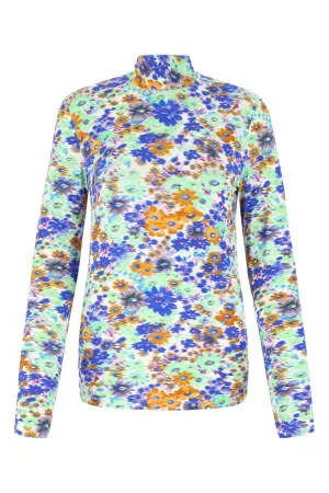 Stella McCartney Floral Print Turtleneck Top