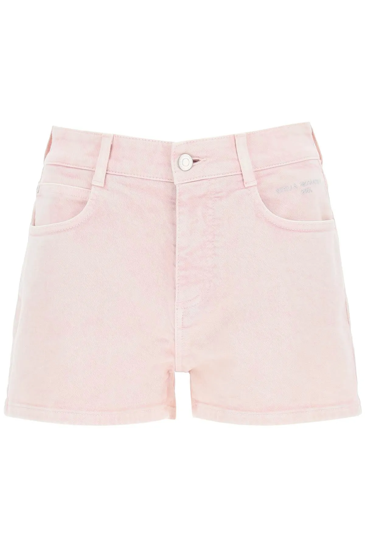Stella McCartney Logo Embroidered Denim Shorts