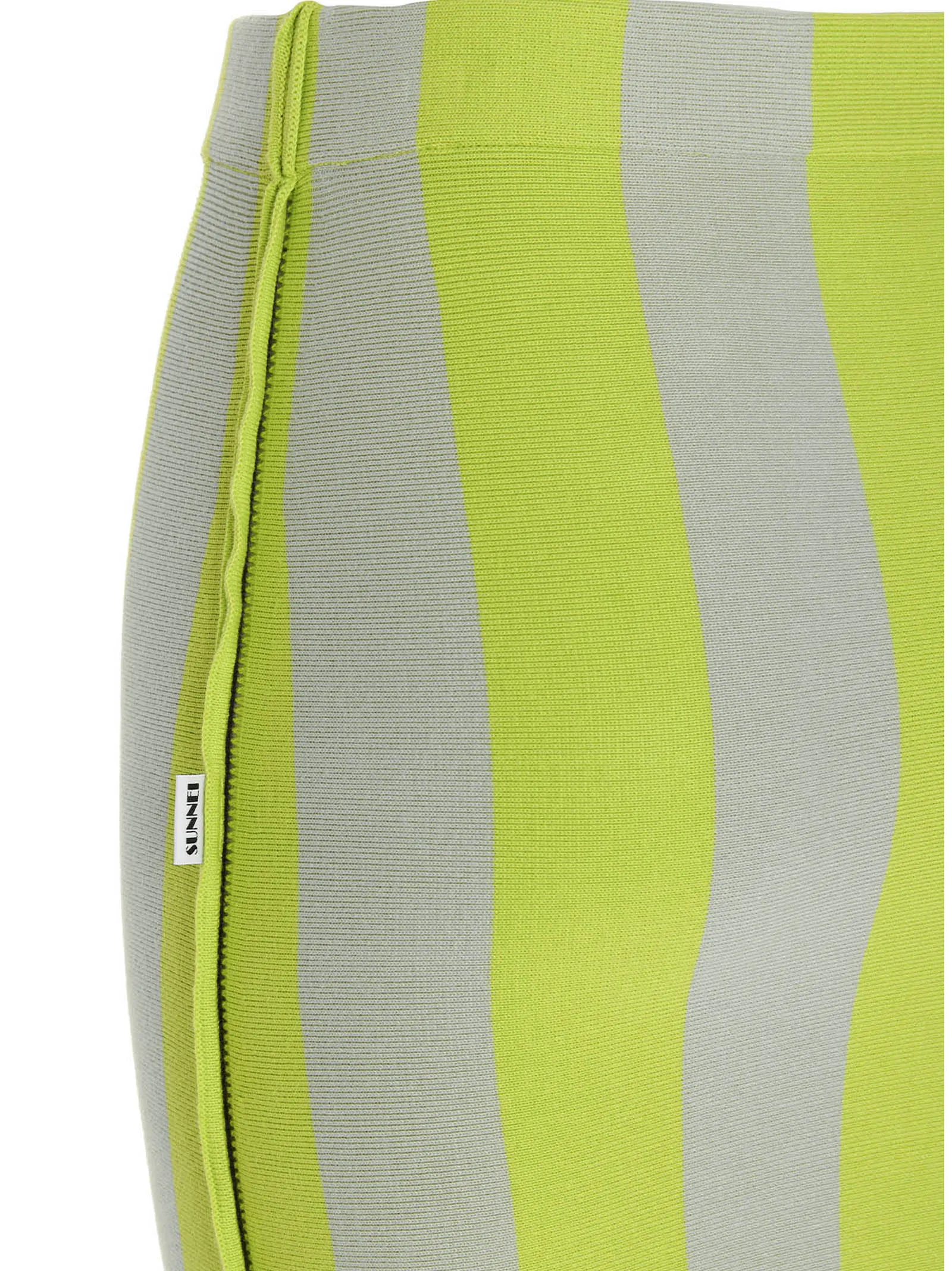 Sunnei Striped Knitted Midi Skirt