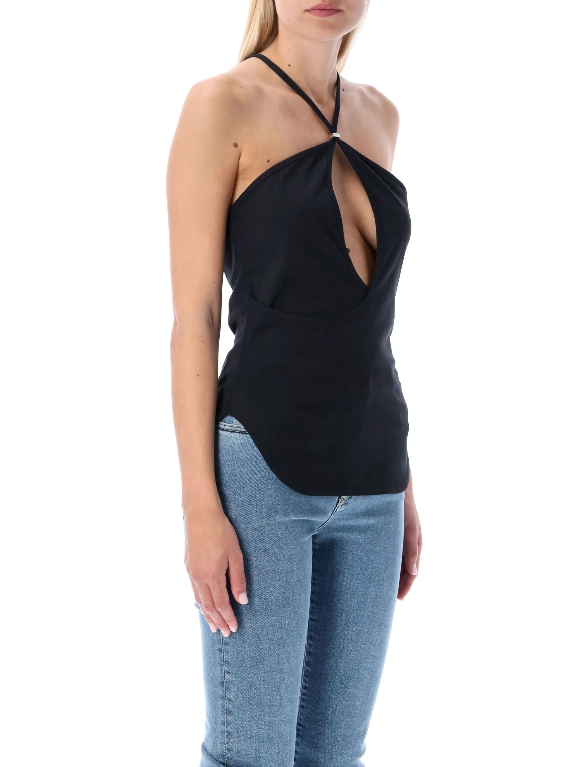 The Attico Emma Halterneck Top