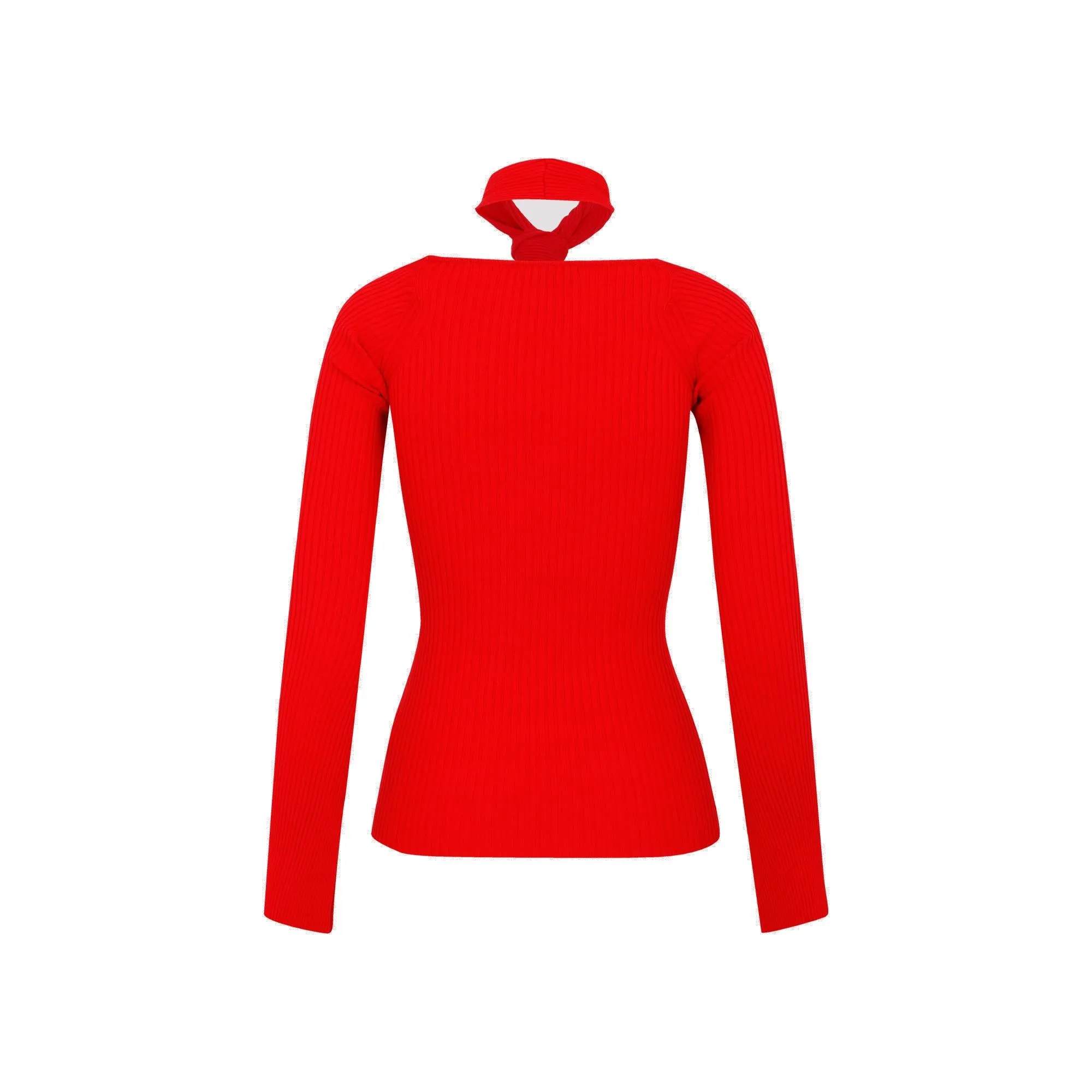 The Attico Knot Halterneck Top