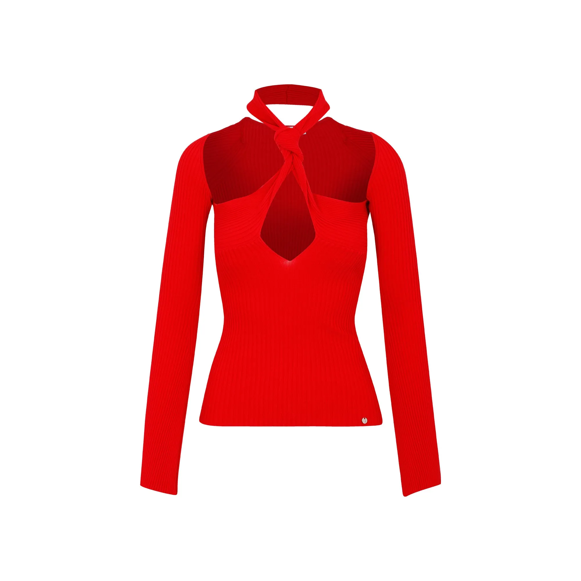 The Attico Knot Halterneck Top