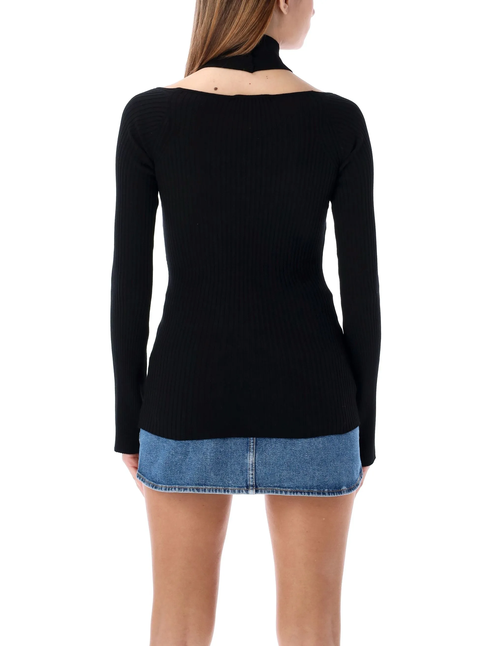 The Attico Knot Halterneck Top