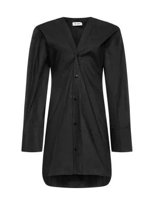 The Attico Ruched Mini Shirt Dress