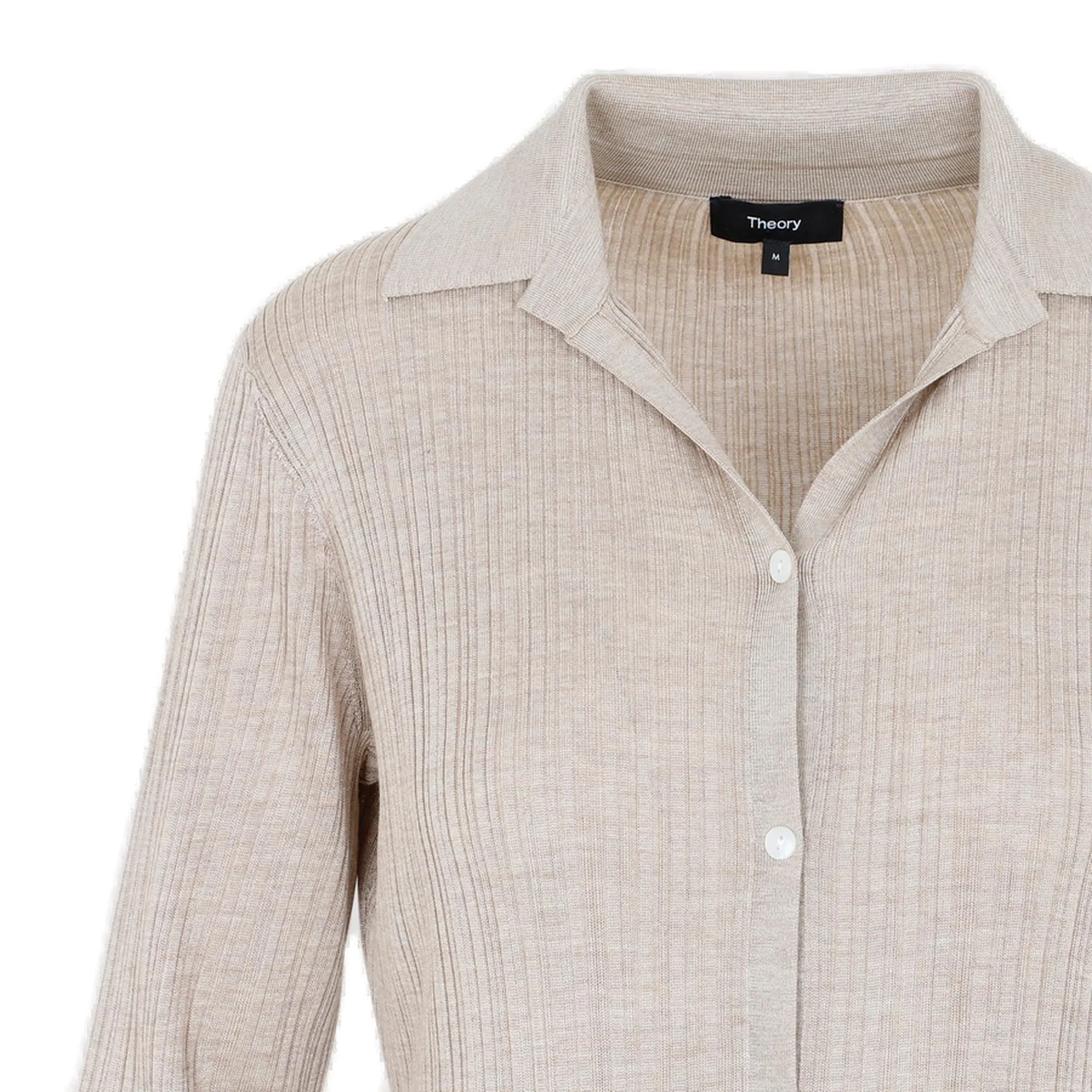 Theory Rib-Knit Midi Shirt Dress