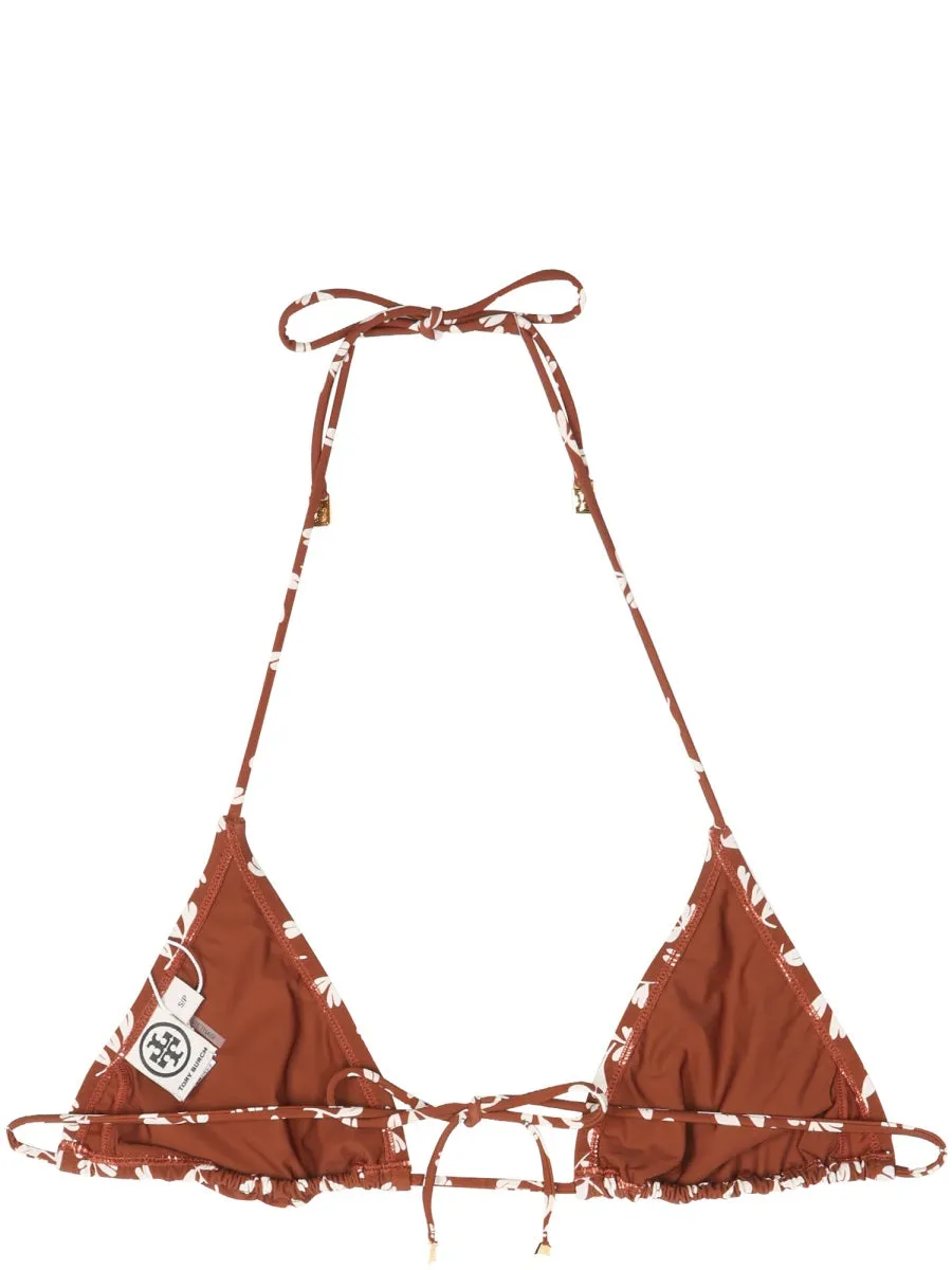 Tory Burch Printed String Bikini Top