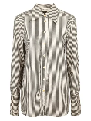 Tory Burch Striped Button-Down Shirt