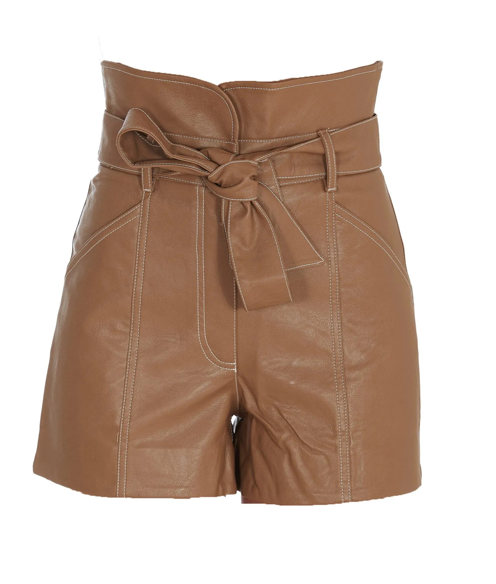 TWINSET Belted High-Waisted Shorts