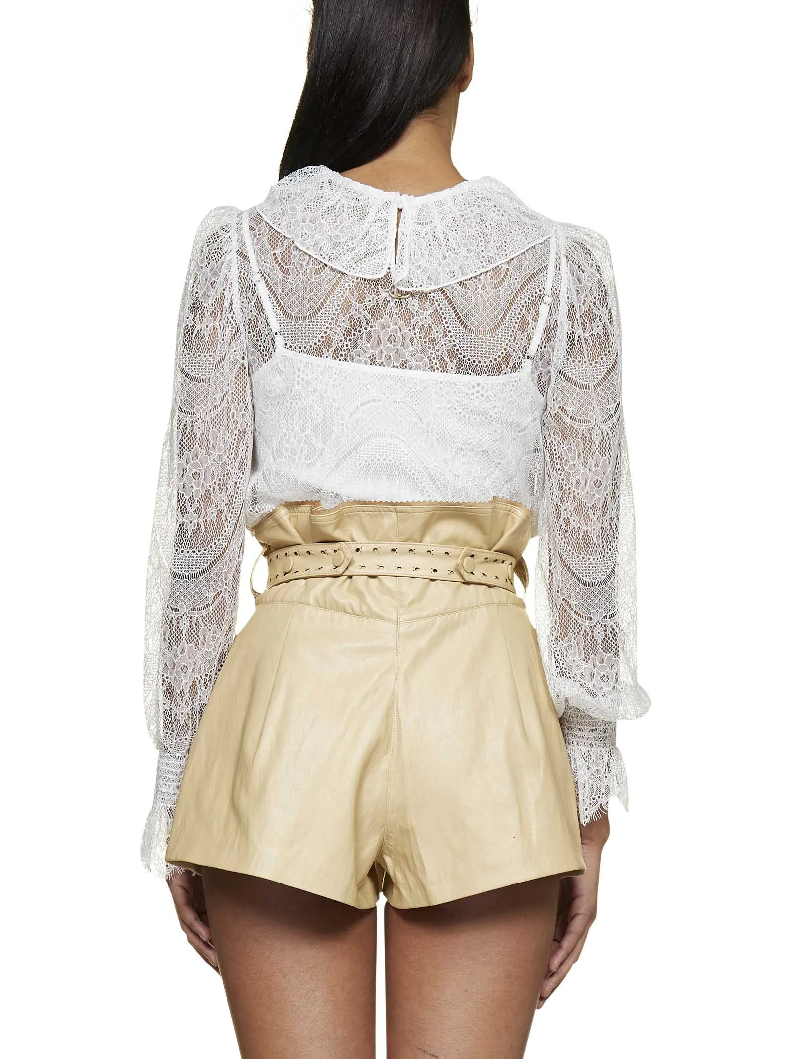 TWINSET Pleated Belt Waisted Shorts