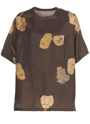 Uma Wang Graphic Printed Crewneck T-Shirt