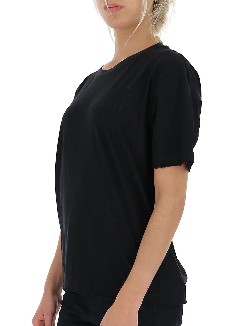 Unravel Project Distressed Crewneck Top