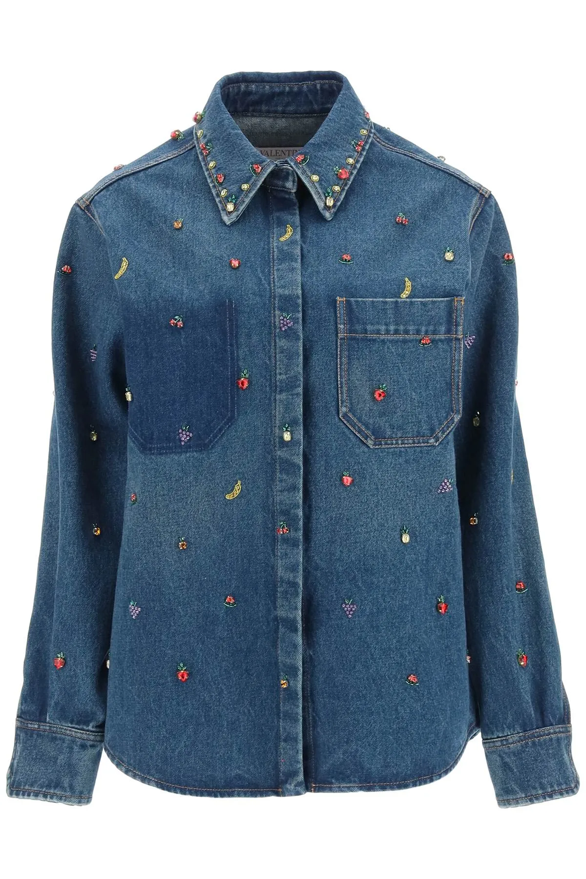 Valentino Embellished Denim Shirt
