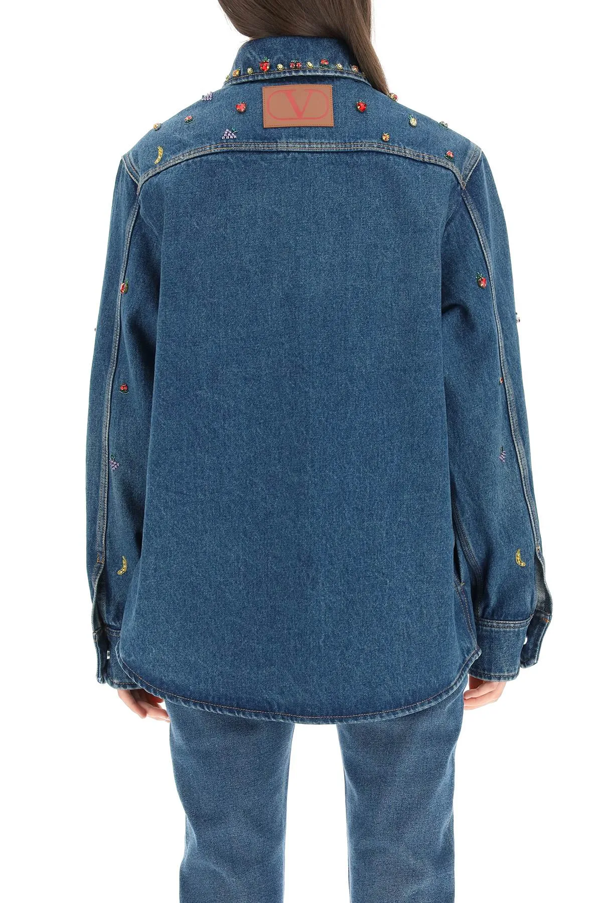 Valentino Embellished Denim Shirt