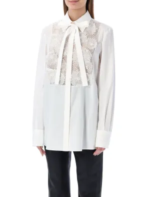 Valentino Embroidered Front-Tie Shirt